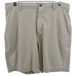 FootJoy FJ Mens Golf Shorts Tan Chino Performance Stretch Waist Size 32
